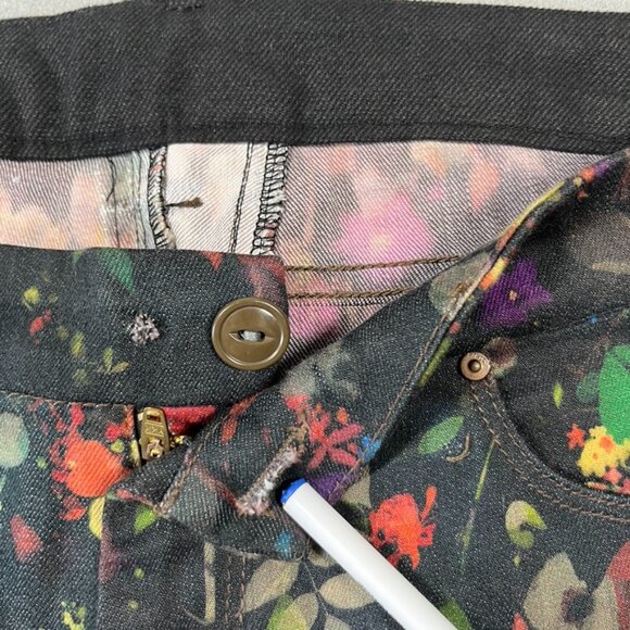 Mother The Looker Magical Forest Jeans Size 34 Floral Denim Made in USA - Picture 8 of 12